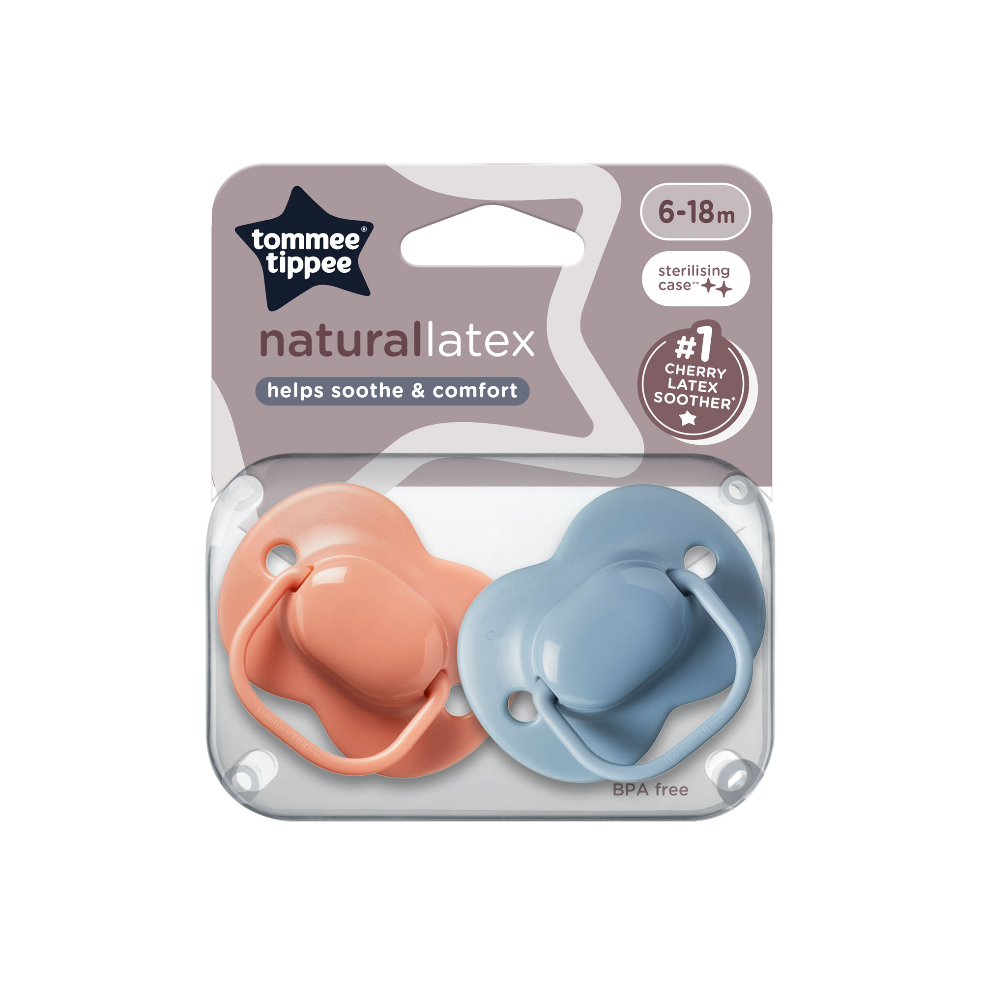 Tommee Tippee Dudlík Cherry Latex 0-6m, 2 ks