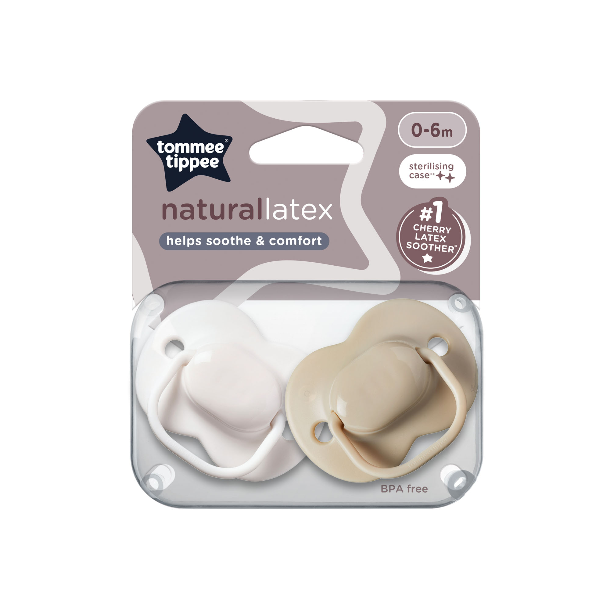 Tommee Tippee Dudlík Cherry Latex 18-36m, 2 ks