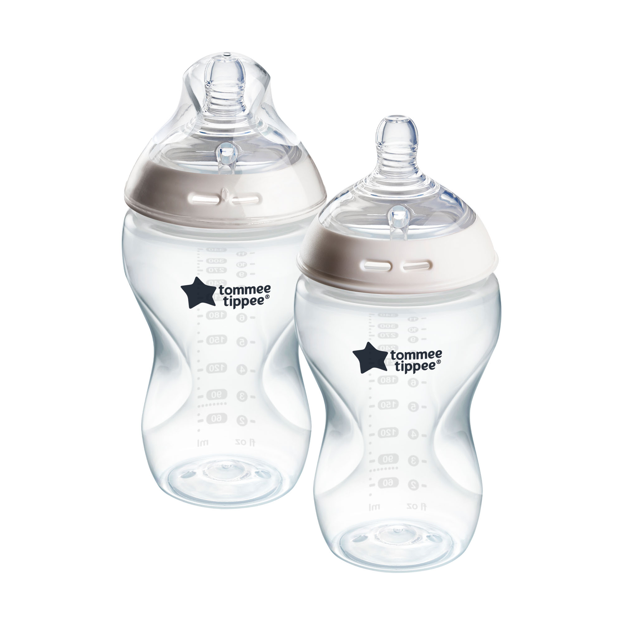 Tommee Tippee Natural Start Samosterilizační Kojenecká Lahev s ANTI-COLIC savičkou Střední Průtok 340 ml 3m+, 2 ks