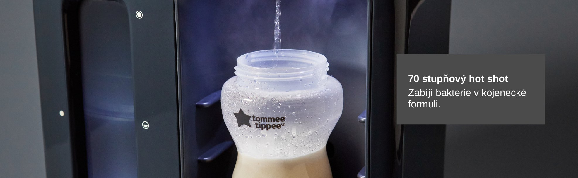 Připraví dokonalý příkrm už za 2 minuty – až 10x rychleji než varná konvice. Díky tomu můžete miminko nakrmit opravdu rychle.